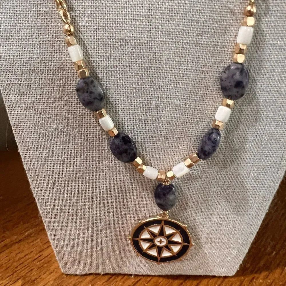 NWT Patricia Nash Compass Pendant Necklace French Riviera Compass #PNNK - Picture 5 of 7